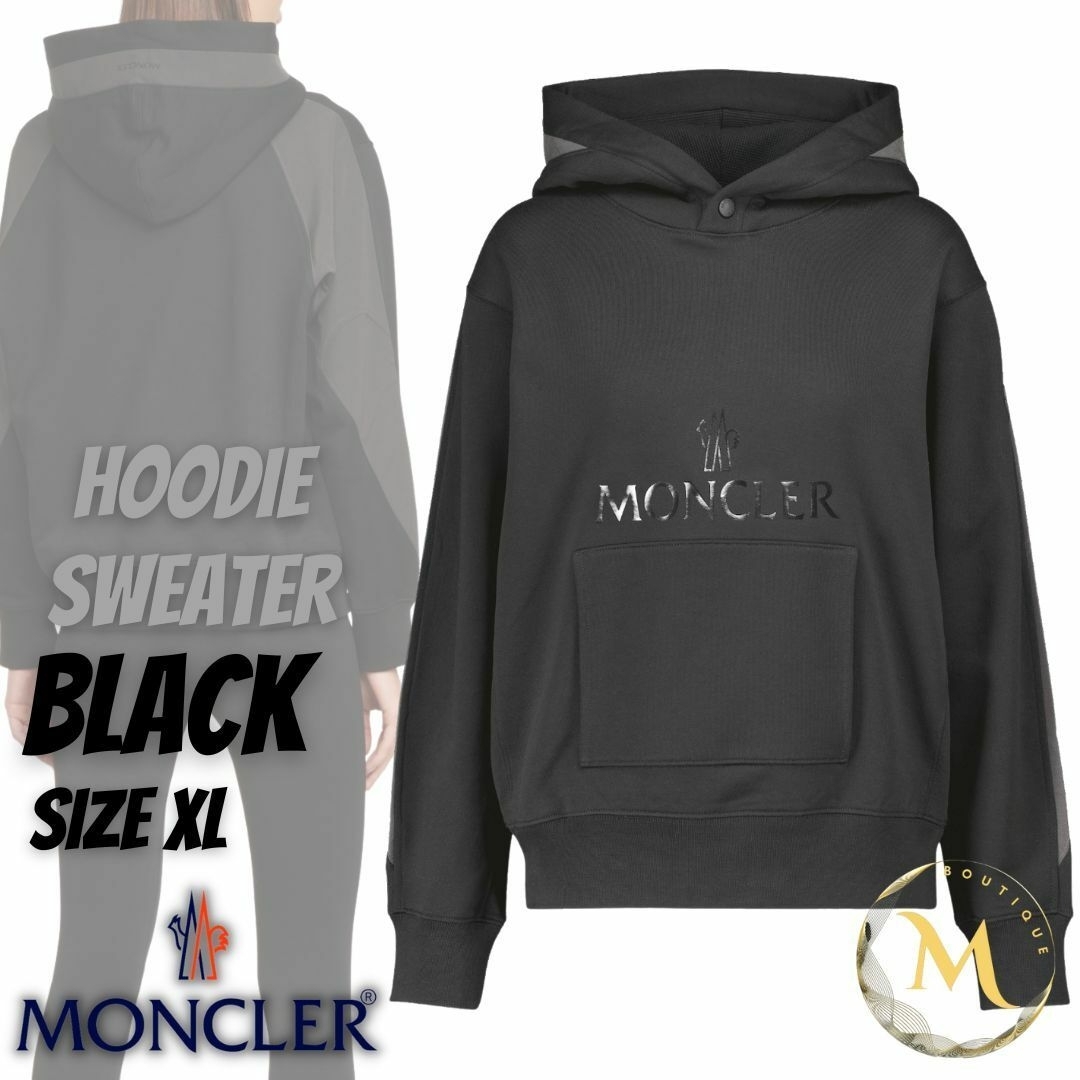 ☆未使用・本物保証☆MONCLER Hoodie パーカー XL　黒色