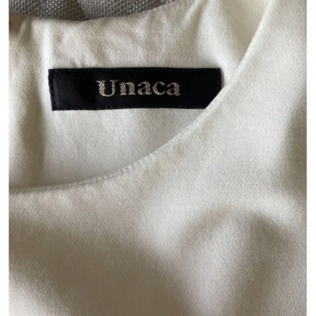 Unaca(アナカ)のUnaca  オフホワイト　タイトワンピース レディースのワンピース(ひざ丈ワンピース)の商品写真