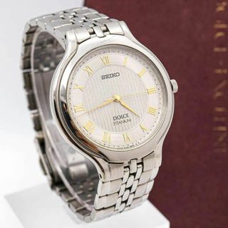 セイコー(SEIKO)の《美品》SEIKO Dolce 腕時計 シルバー チタニウム 薄型 ヴィンテージ(腕時計(アナログ))