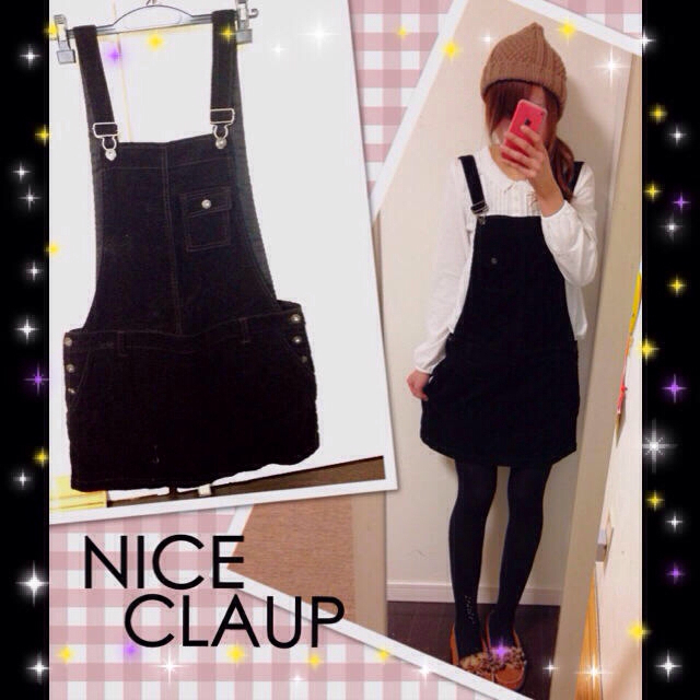 NICE CLAUP(ナイスクラップ)のNICE  CLAUP/ジャンスカ レディースのワンピース(ひざ丈ワンピース)の商品写真