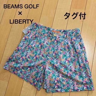 ビームス(BEAMS)のBEAMS GOLF×LIBERTY ショートパンツ　花柄　総柄　S レディース(ウエア)