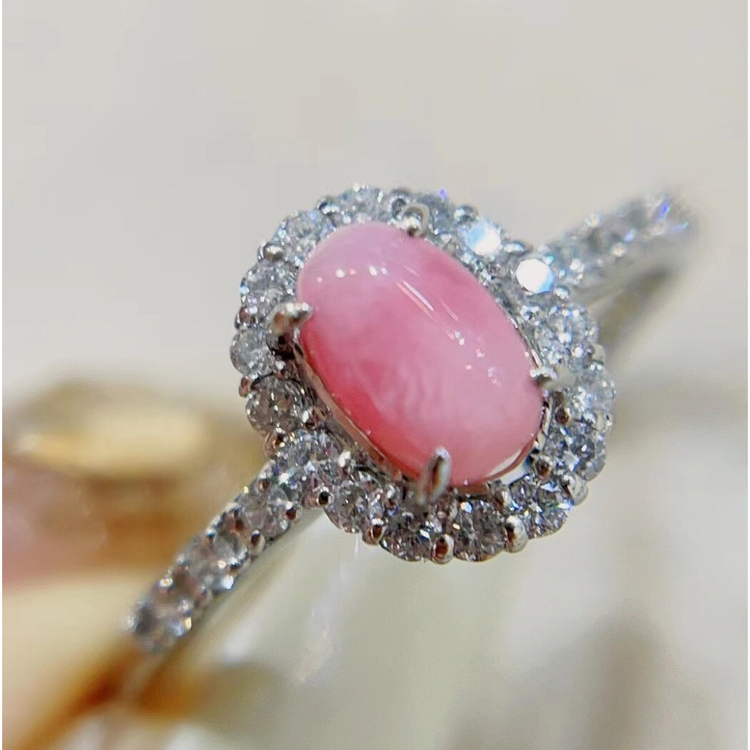 リング(指輪) 天然 コンクパール ダイヤ リング 0.62ct pt950 ^ 全品