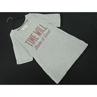 アングリッド(Ungrid)のUngrid アングリッド プリント Tシャツ sizeF/グレー ■◆ レディース(Tシャツ(半袖/袖なし))