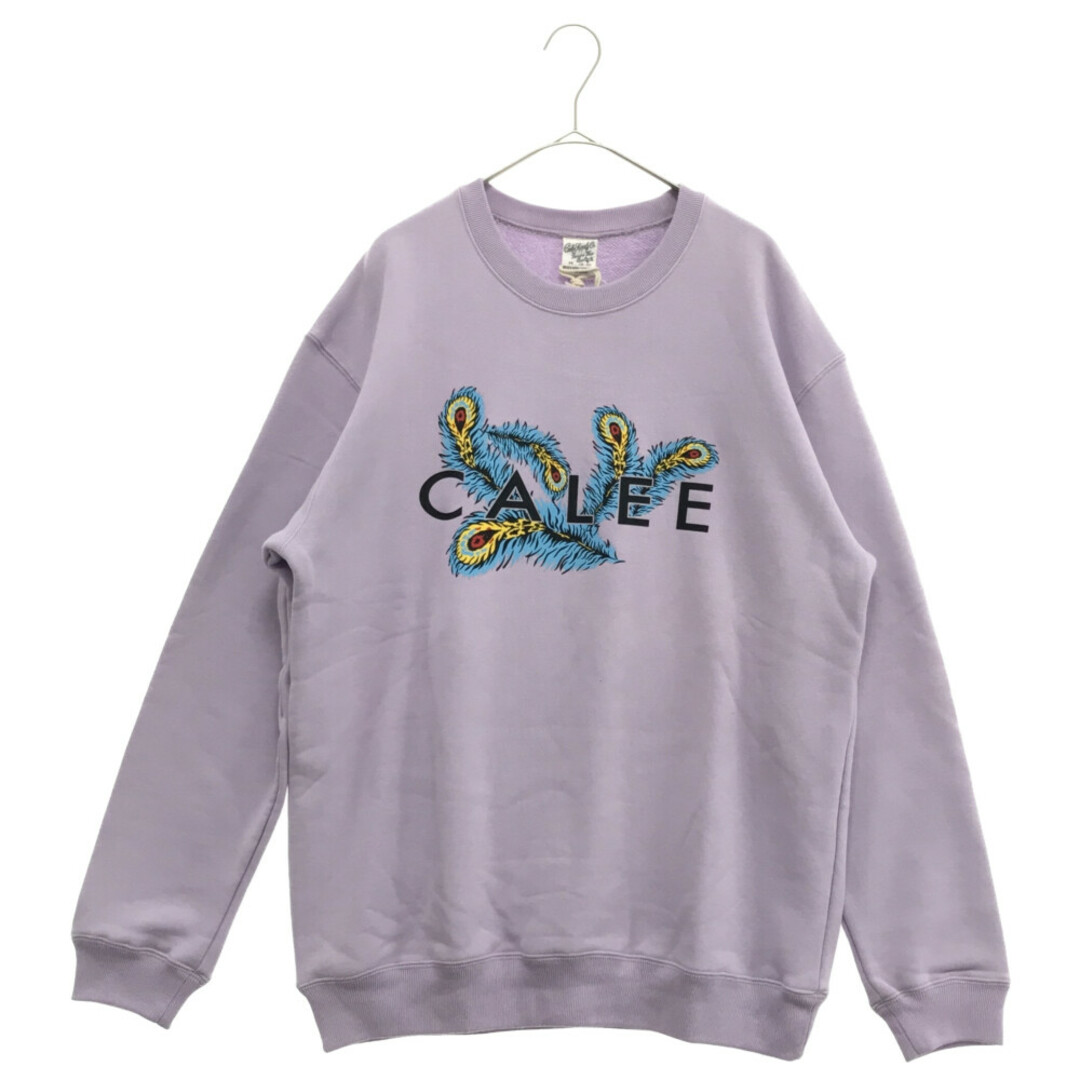 CALEE キャリー 22SS BOF Logo crew neck sweat ロゴプリント スウェットトレーナー ライトパープル CL-22SS013