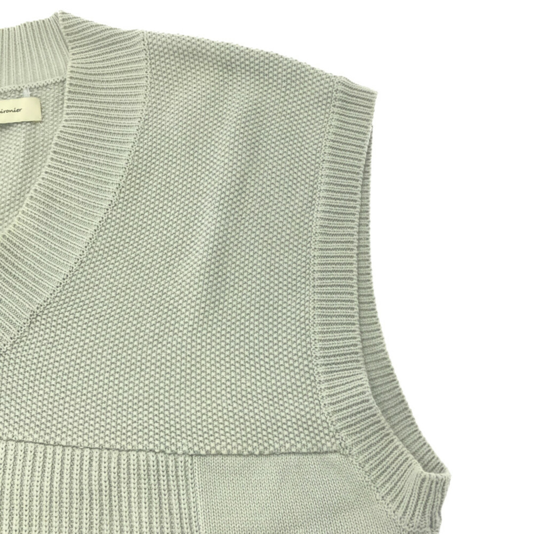 Toironier トワロニエ 17AW KNIT VEST コットン ニット ベスト グリーン 1930001 5