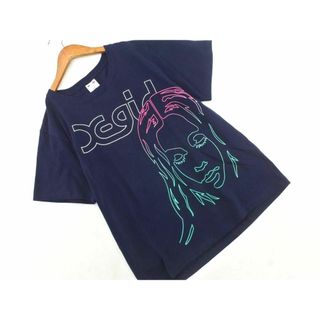 エックスガール(X-girl)のX-girl エックスガール ロゴ プリント Tシャツ sizeONE/紺 ■◆ レディース(Tシャツ(半袖/袖なし))