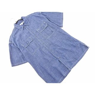 ユニクロ(UNIQLO)のUNIQLO JW ANDERSON ユニクロ JWアンダーソン シャンブレー オーバーサイズ ワーク シャツ sizeS/青 ■◆ メンズ(シャツ)