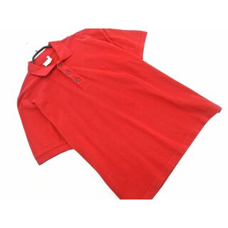 トラサルディ(Trussardi)のTRUSSARDI トラサルディ ポロシャツ sizeM/赤 ■◆ メンズ(ポロシャツ)