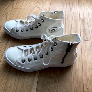 オールスター(ALL STAR（CONVERSE）)の値下げ⛰️🌈🏃‍♀️💨コンバース　ハイカット　ナチュラル　ホワイト　ファスナー(スニーカー)