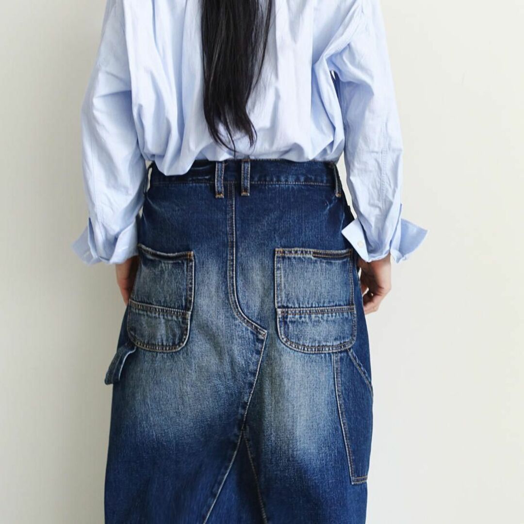 ichi(イチ)のi c h i 　Denim Skirt　DARK　Dark Wash レディースのスカート(ロングスカート)の商品写真