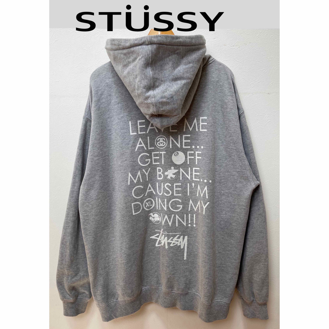 《大人気》stussy ショーンフォントロゴ　ジップアップパーカー☆M