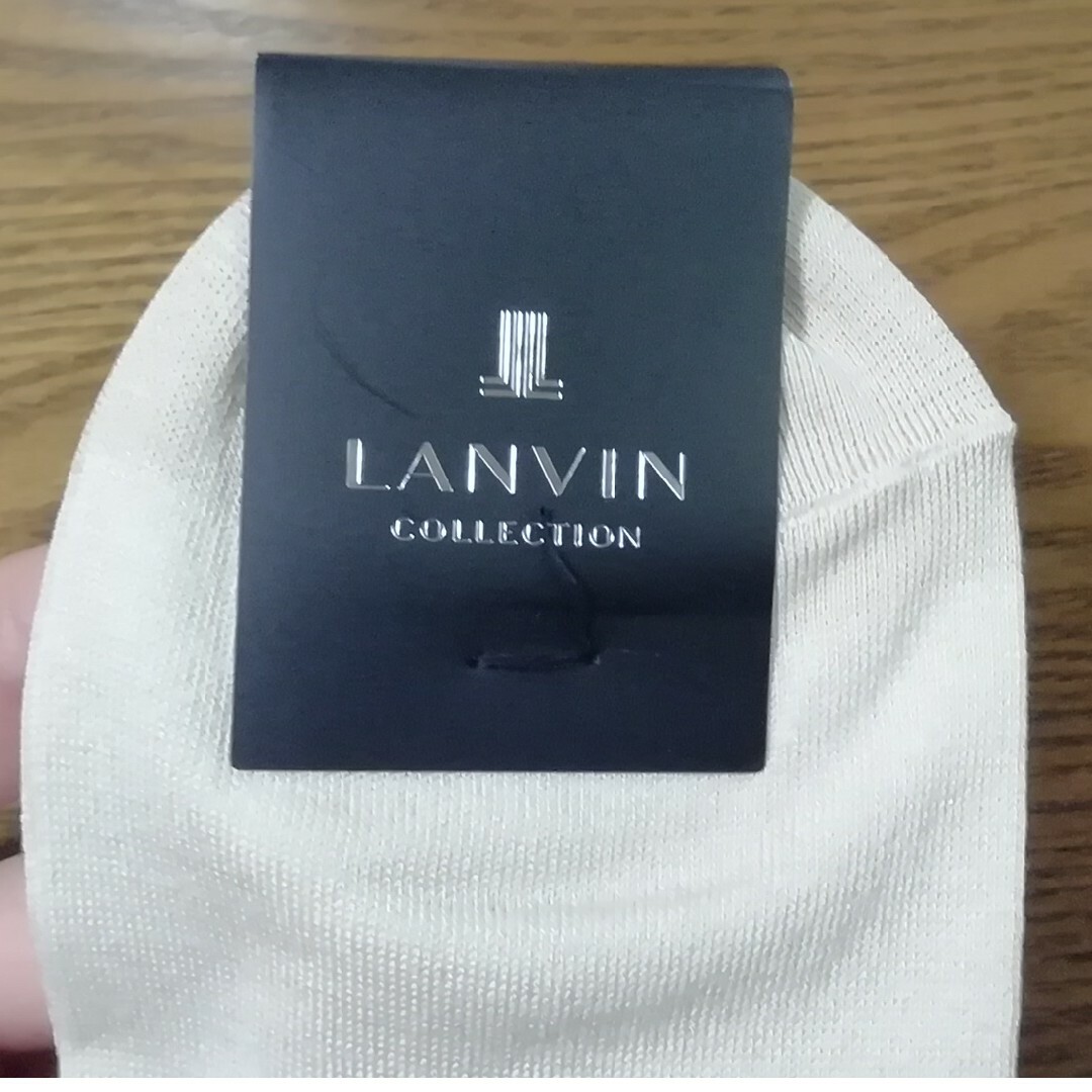 LANVIN COLLECTION(ランバンコレクション)の【新品】ランバンコレクション綿混フリル調 クルー丈ソックス レディースのレッグウェア(ソックス)の商品写真