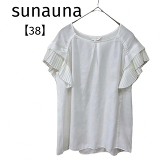 スーナウーナ(SunaUna)のスーナウーナ　プリーツスリーブブラウス　38(シャツ/ブラウス(半袖/袖なし))