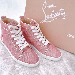 クリスチャンルブタン(Christian Louboutin)のクリスチャンルブタン　ラメ入り　ルイス　ハイカット　スニーカー　極美品(スニーカー)