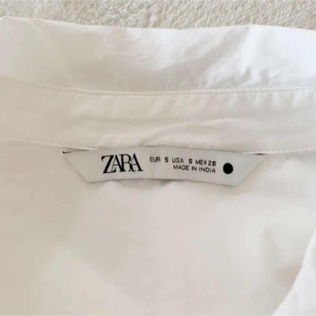 ZARA(ザラ)のZARA ポプリン 刺繍 ブラウス レディースのトップス(シャツ/ブラウス(長袖/七分))の商品写真