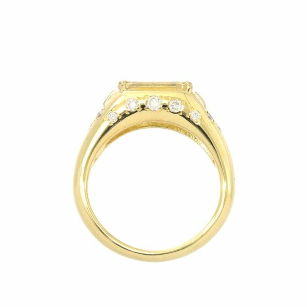 リング 11号 ダイヤ 2.017ct LY/VS2 0.59ct K18 YG イエローゴールド ...