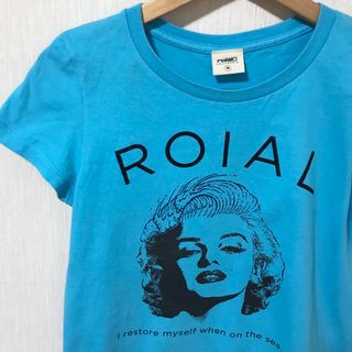 roial - ROIAL Tシャツ レディース 半袖 ブルー マリリンモンロー