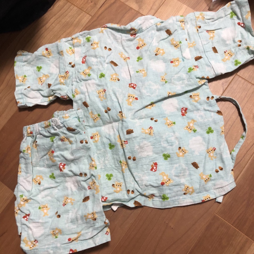 SiShuNon(シシュノン)の甚平　くま　95 キッズ/ベビー/マタニティのキッズ服男の子用(90cm~)(甚平/浴衣)の商品写真