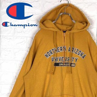 チャンピオン(Champion)のチャンピオン ハーフジッププルオーバー カレッジロゴ ホンジュラス製 刺繡ロゴ(パーカー)