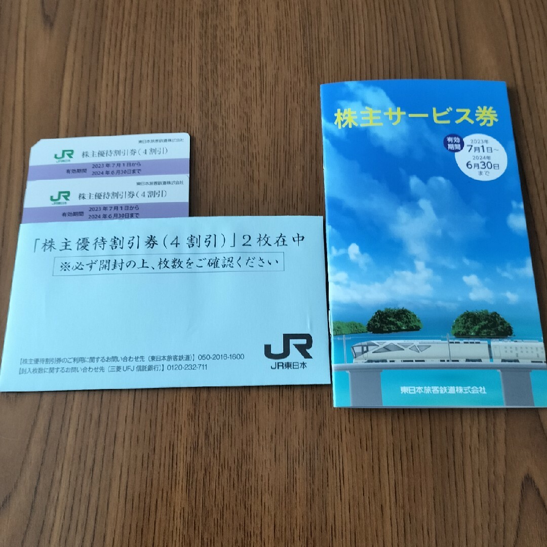 匿名発送　JR東日本  株主優待　乗車券　割引券 (4割引) 2枚セット