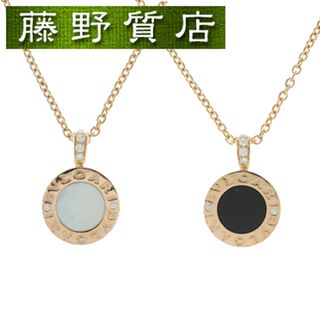 ブルガリ(BVLGARI)の（新品仕上げ済）ブルガリ BVLGARI ブルガリブルガリ ネックレス 347761 K18 PG × ダイヤ × ホワイトシェル × オニキス 保証書 8821(ネックレス)