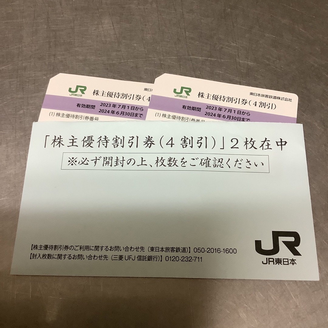 JR東日本株主優待割引券2枚