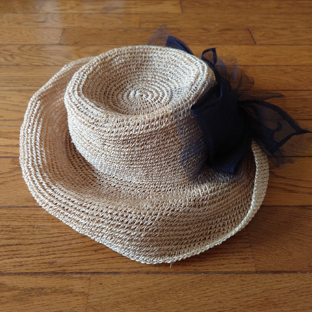 CA4LA(カシラ)の【美品】CA4LAカシラ　チュールストローハット レディースの帽子(ハット)の商品写真
