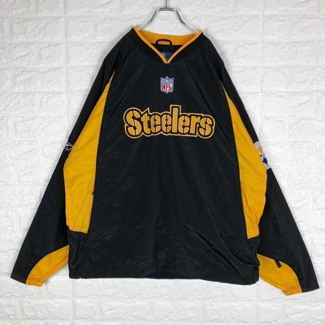 リーボック NFL スティーラーズ 90sブルゾン 超ゆるだぼナイロン