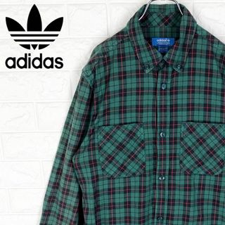 アディダス(adidas)のアディダス 90s ボタンダウン 長袖BDシャツ ワンポイントロゴ ゆるだぼ(シャツ)