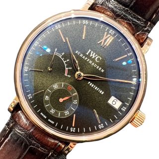 インターナショナルウォッチカンパニー(IWC)のインターナショナルウォッチカンパニー IWC ポートフィノ・ハンドワインド・エイト・デイズ IW510118 モスグリーン K18ピンクゴールド 手巻き メンズ 腕時計(その他)