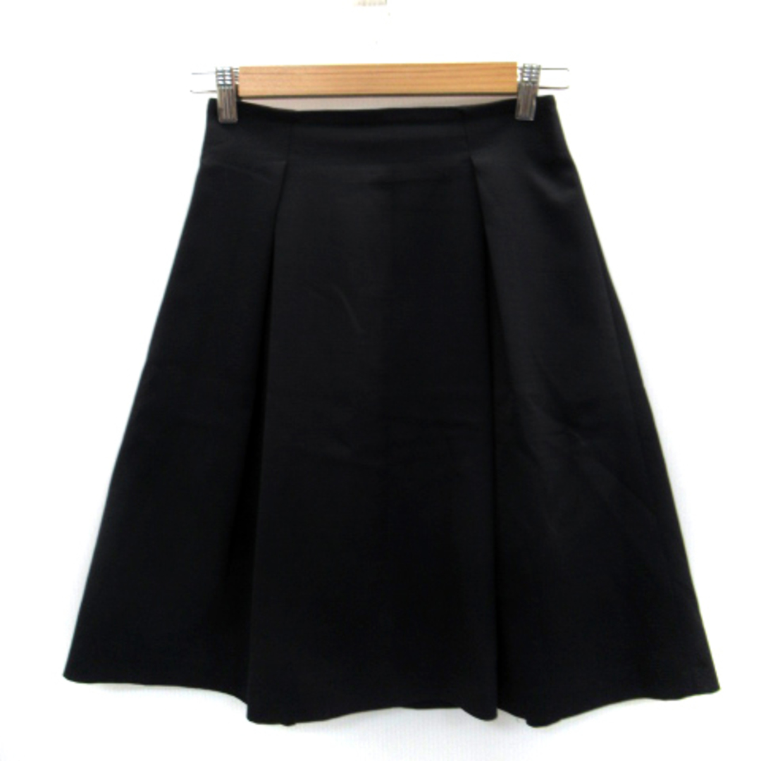 NOLLEY'S(ノーリーズ)のノーリーズ Nolley's フレアスカート ミモレ丈 ボーダー柄 36 黒 レディースのスカート(ひざ丈スカート)の商品写真