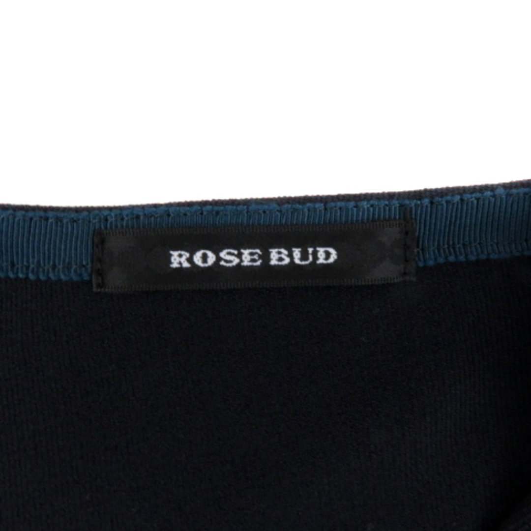 ROSE BUD(ローズバッド)のローズバッド カットソー 半袖 フレアスリーブ Vネック 無地 F 紺 ネイビー レディースのトップス(カットソー(半袖/袖なし))の商品写真