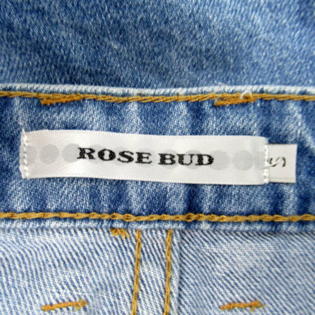 ROSE BUD(ローズバッド)のローズバッド デニムスカート タイトスカート ボタンフライ フリンジ S 青 レディースのスカート(ロングスカート)の商品写真