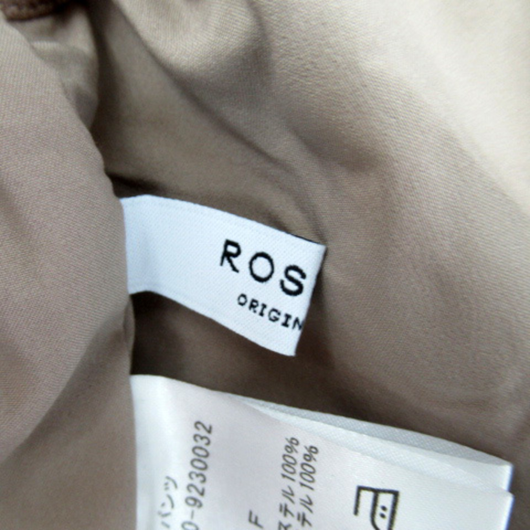 ROSE BUD(ローズバッド)のローズバッド ワイドパンツ イージーパンツ ロング丈 サテン 無地 F ベージュ レディースのパンツ(その他)の商品写真