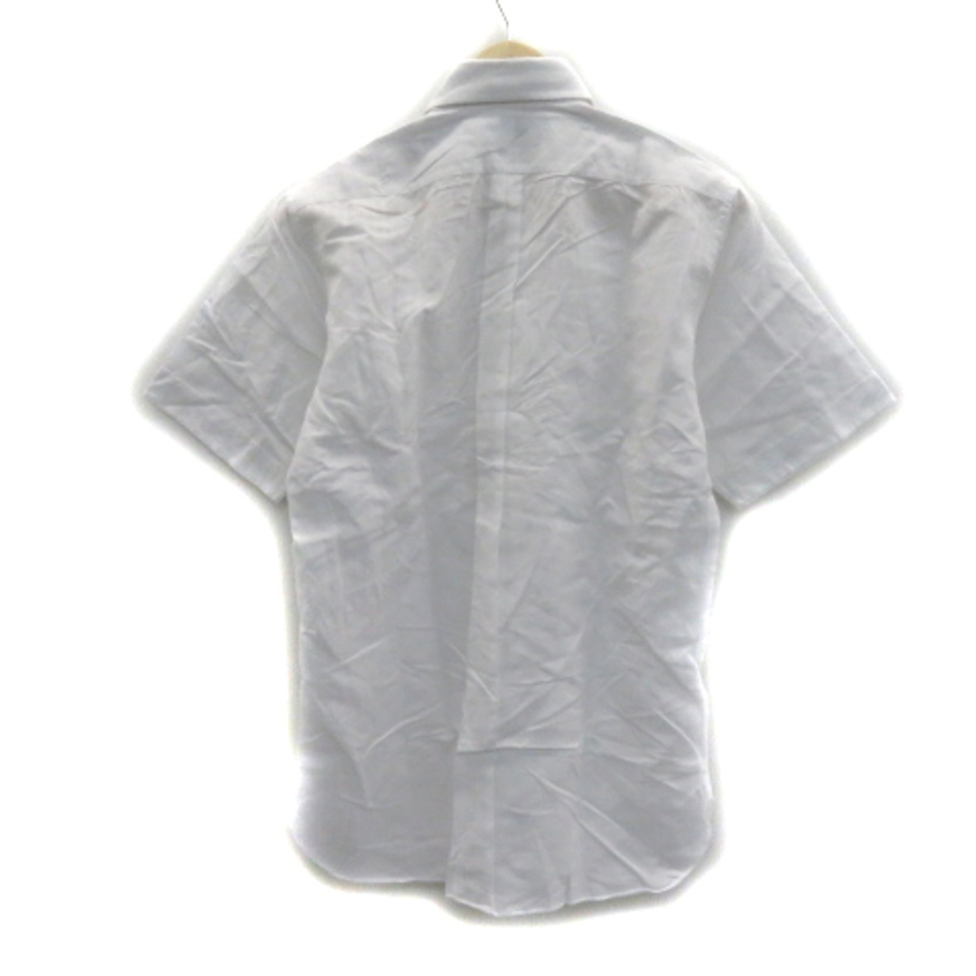 Dunhill(ダンヒル)のダンヒル ワイシャツ Yシャツ 半袖 ストライプ柄 リネン混 白 ホワイト メンズのトップス(シャツ)の商品写真