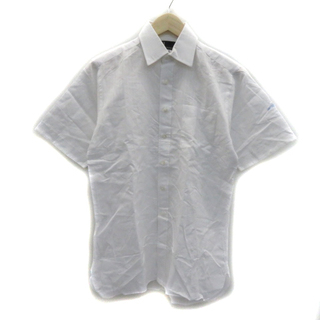 ダンヒル(Dunhill)のダンヒル ワイシャツ Yシャツ 半袖 ストライプ柄 リネン混 白 ホワイト(シャツ)