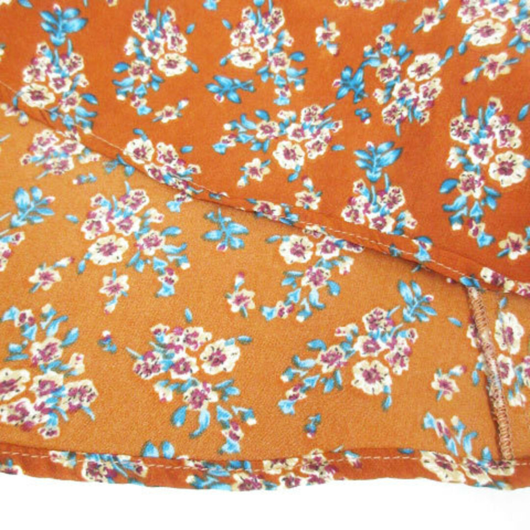 Ciaopanic(チャオパニック)のチャオパニック スカート ロング丈 マキシ丈 花柄 F 茶 水色 /FF36 レディースのスカート(ロングスカート)の商品写真