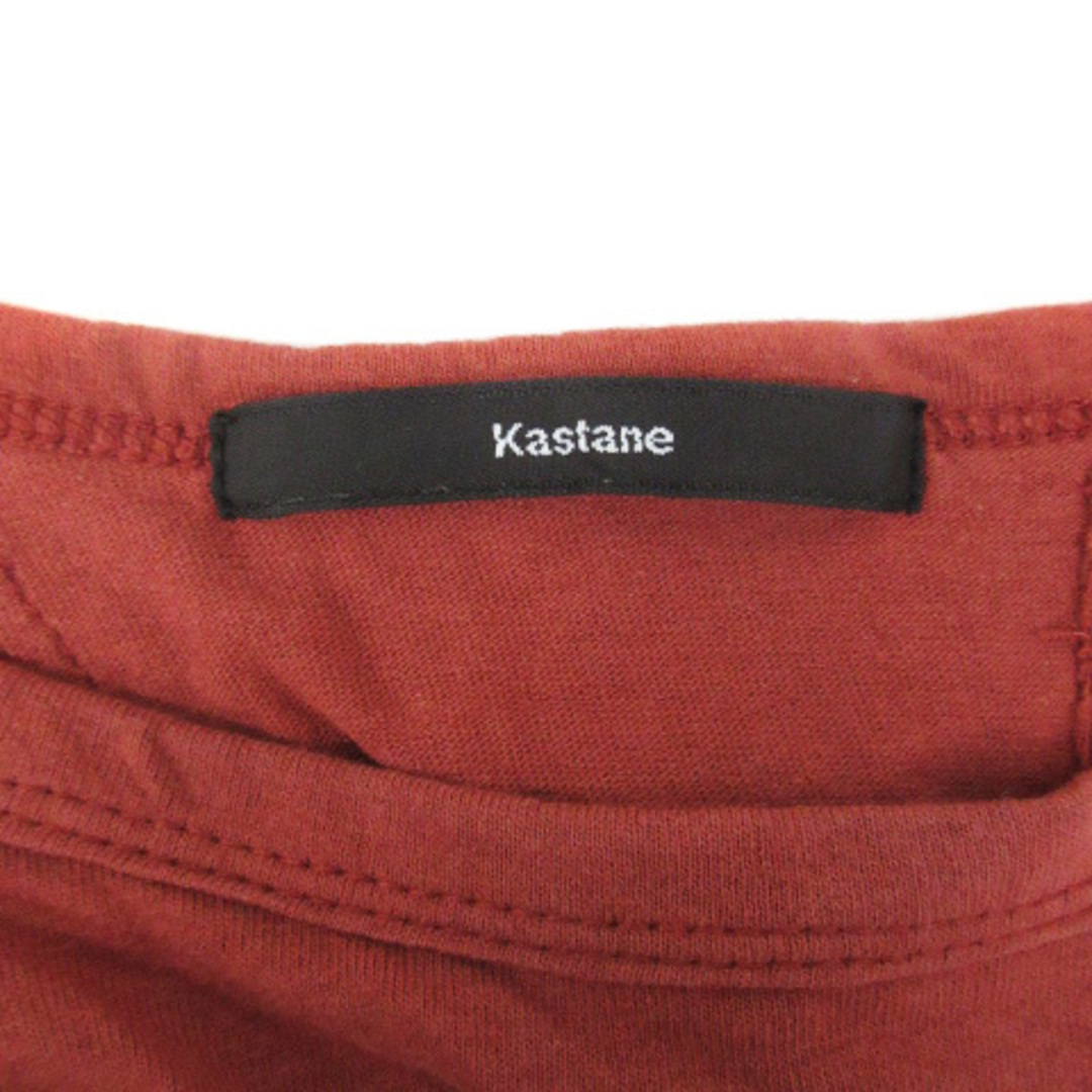 Kastane(カスタネ)のカスタネ カットソー Tシャツ 半袖 ラウンドネック 無地 F 茶 /FF15 レディースのトップス(カットソー(半袖/袖なし))の商品写真