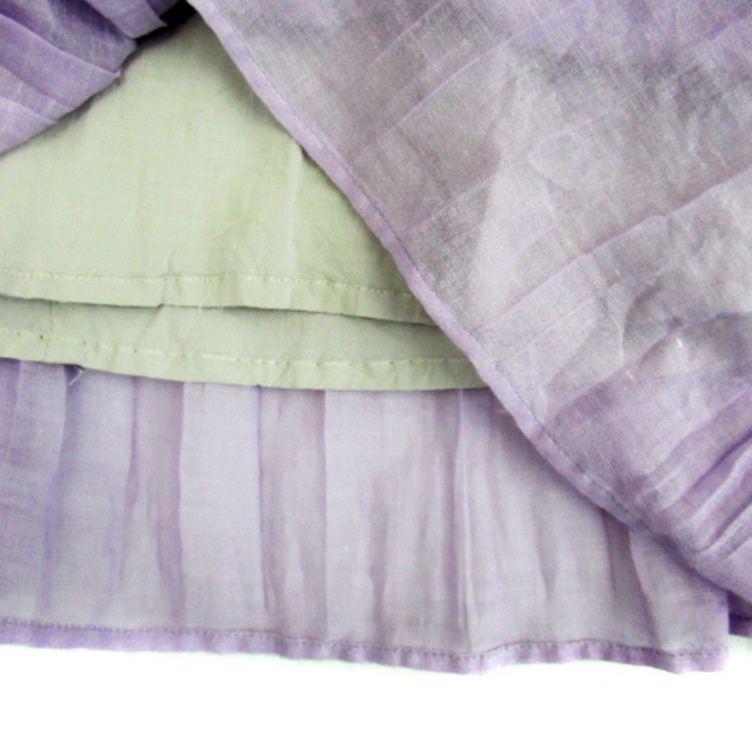 STUDIO CLIP(スタディオクリップ)のスタディオクリップ プリーツスカート ロング丈 無地 F 紫 パープル レディースのスカート(ロングスカート)の商品写真