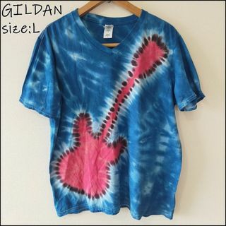 ギルタン(GILDAN)のTシャツ 半袖 ギルダン GILDAN タイダイ柄 ギター(Tシャツ/カットソー(半袖/袖なし))