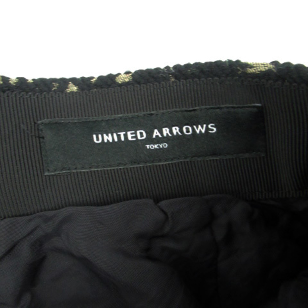 UNITED ARROWS(ユナイテッドアローズ)のユナイテッドアローズ UNITED ARROWS フレアスカート 総柄 38 黒 レディースのスカート(ひざ丈スカート)の商品写真