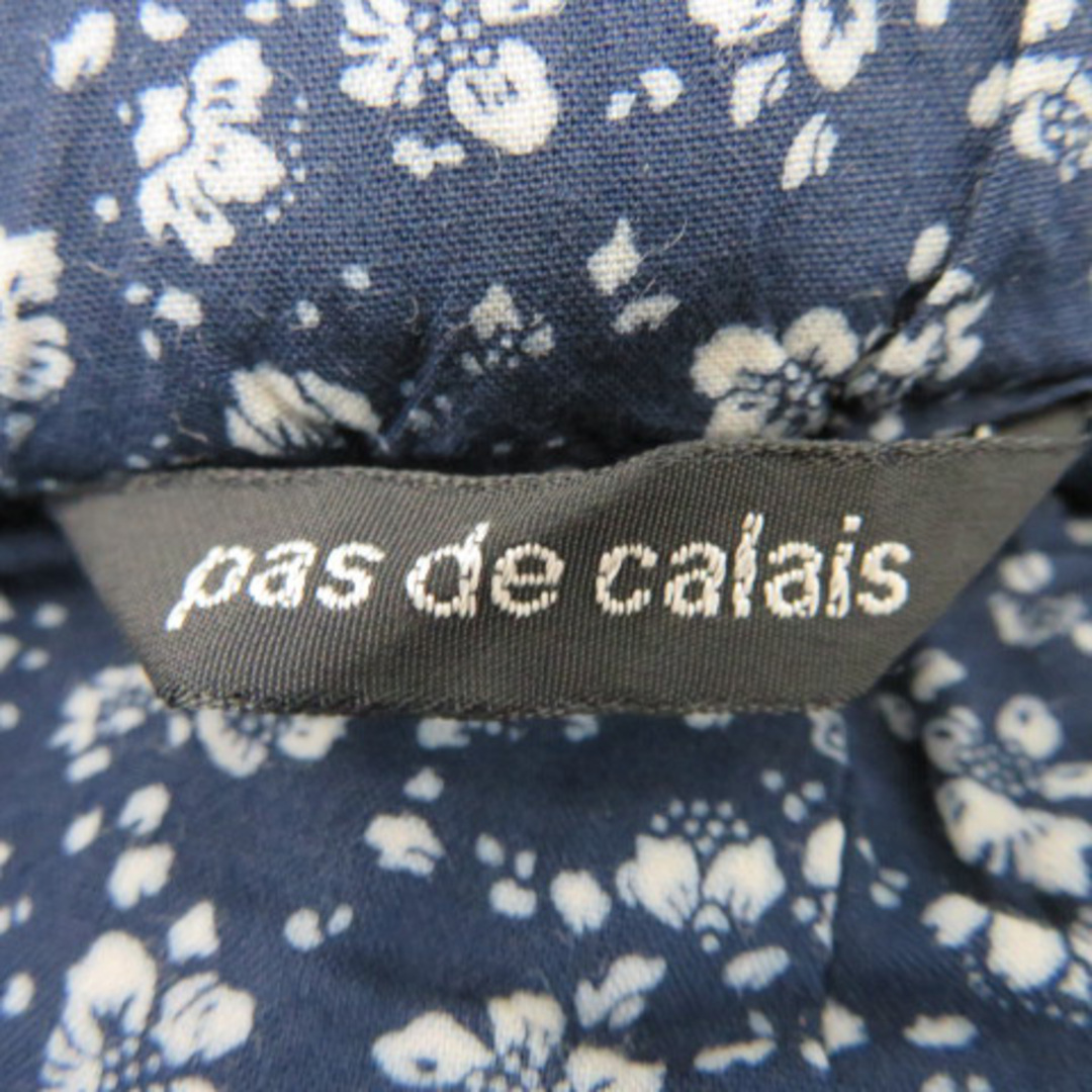 pas de calais(パドカレ)のパドカレ フレアスカート ギャザースカート ひざ丈 ウエストリボン 花柄 38 レディースのスカート(ひざ丈スカート)の商品写真