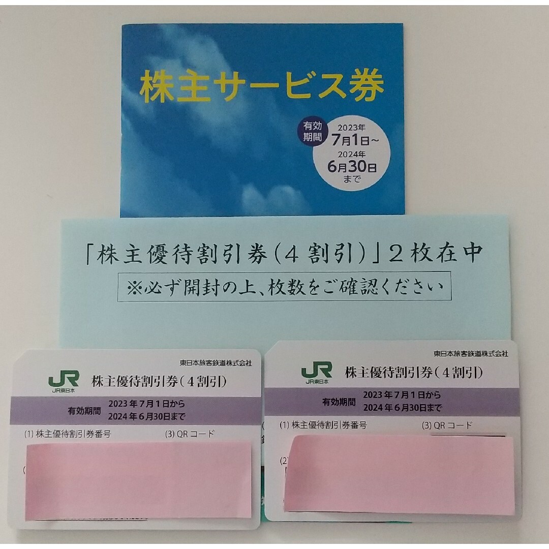 ☆最新☆JR東日本株主優待割引券 2 枚・株主サービス券☆チケット