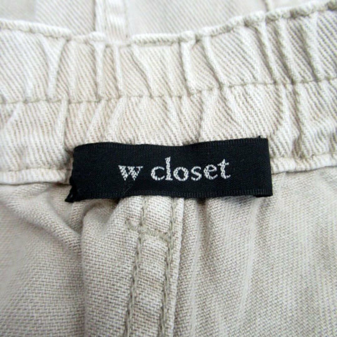 w closet(ダブルクローゼット)のダブルクローゼット デニムパンツ ジーンズ テーパードパンツ F ベージュ レディースのパンツ(デニム/ジーンズ)の商品写真