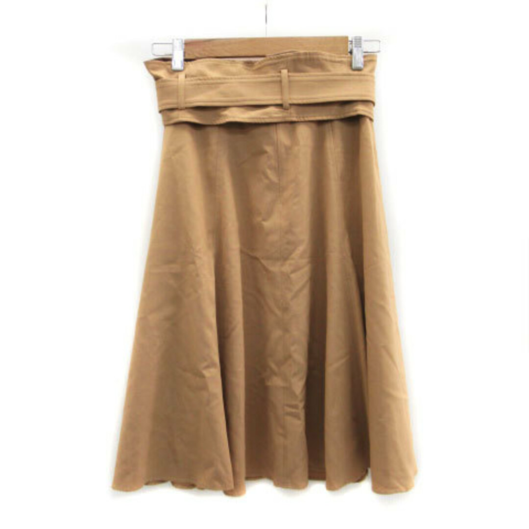 Apuweiser-riche(アプワイザーリッシェ)のアプワイザーリッシェ フレアスカート ミモレ丈 ベルト付き 2 ブラウン 茶色 レディースのスカート(ひざ丈スカート)の商品写真