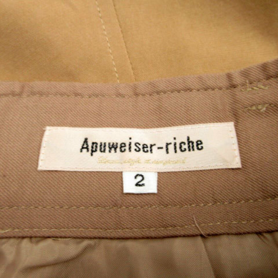 Apuweiser-riche(アプワイザーリッシェ)のアプワイザーリッシェ フレアスカート ミモレ丈 ベルト付き 2 ブラウン 茶色 レディースのスカート(ひざ丈スカート)の商品写真