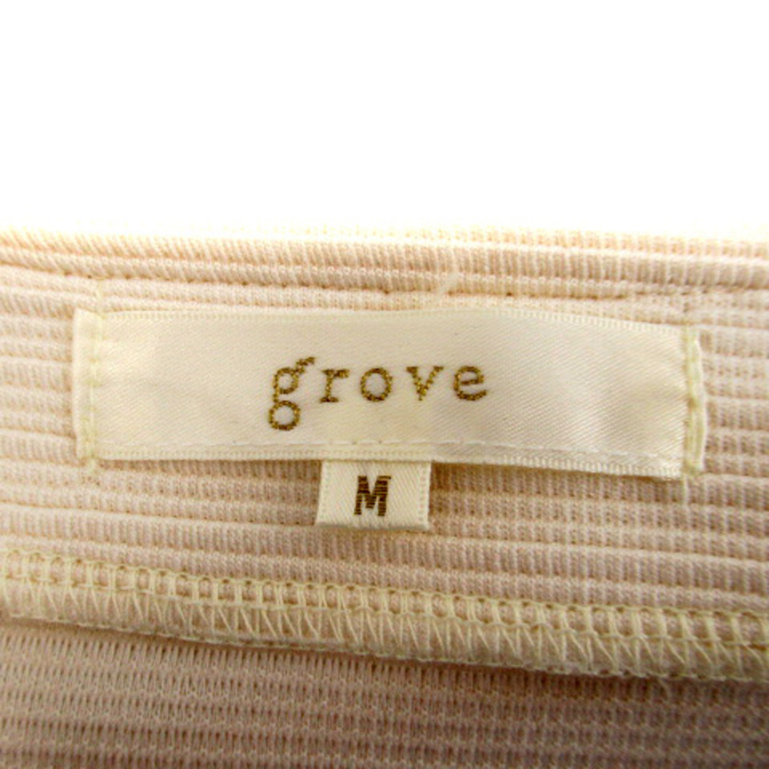 grove(グローブ)のグローブ ノーカラージャケット ミドル丈 ジップアップ M オフホワイト レディースのジャケット/アウター(その他)の商品写真