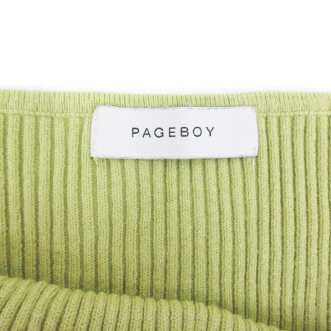 PAGEBOY(ページボーイ)のページボーイ タンクトップ リブニット スクエアネック F 黄緑 ライトグリーン レディースのトップス(タンクトップ)の商品写真