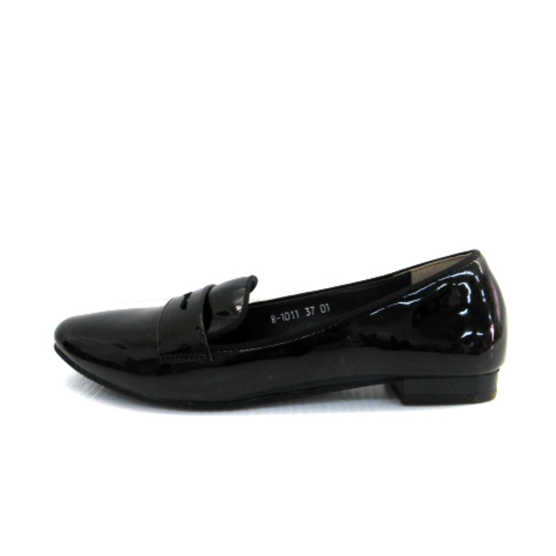 ORiental TRaffic(オリエンタルトラフィック)のオリエンタルトラフィック コインローファー ラウンドトゥ エナメル 37 黒 レディースの靴/シューズ(ローファー/革靴)の商品写真