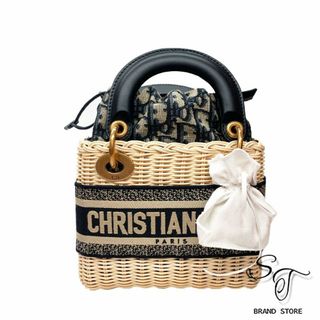 クリスチャンディオール(Christian Dior)のクリスチャン ディオール ウィッカー & ディオール オブリーク ジャカード (ショルダーバッグ)